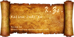 Kalina Zsóka névjegykártya